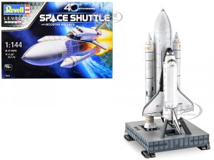 Level 5 Model Kit NASA Space Shuttle 40th Anniversary with Booster Rockets 1 144 Scale Model by Revell