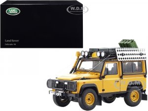 Land Rover Defender 90 Yellow with Roof Rack and Accessories