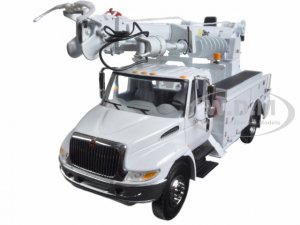 International DuraStar Truck with Digger Derrick Body Altec White