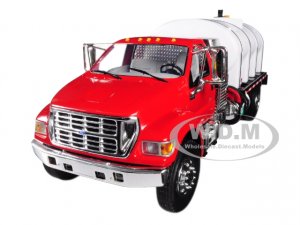 Ford F-650 with Roto Molded Water Tank Truck Red and White