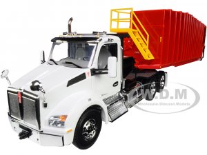 Kenworth T880 Winch Truck with Pinnacle Frac Tank Trailer White and Viper Red