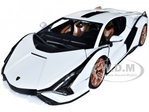 Lamborghini Sian FKP 37 White with Copper Wheels