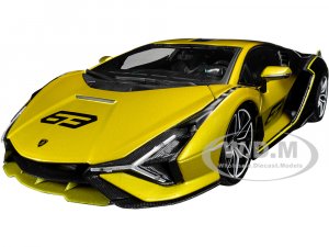 Lamborghini Sian FKP 37 #63 Yellow Metallic and Black