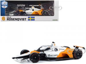 Dallara IndyCar #6 Felix Rosenqvist NTT DATA Arrow McLaren 60th Anniversary Triple Crown Accolade Indianapolis 500 Livery NTT IndyCar Series (2023)