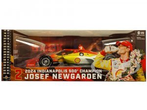 Dallara IndyCar #2 Josef Newgarden Shell Oil Team Penske 2024 Indianapolis 500 Champion (Raced Version) NTT IndyCar Series (2024)