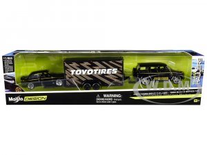 Mercedes-Benz G-Class Black with Gold Stripes and 1988 BMW 3 Series M3 Black with Gold Stripes with Enclosed Car Trailer Toyo Tires Team Haulers Series