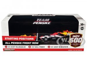 108th Indianapolis 500 (2024) All Penske Front Row Set of 3 IndyCars