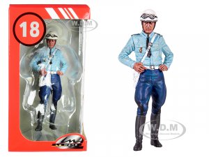 1975-1980 Michel French Police Motorcycle Officer Figurine for  Scale Models by Le Mans Miniatures