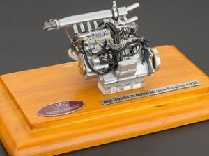 Engine with Display Showcase from 1955 Mercedes 300 SLR Mille Miglia
