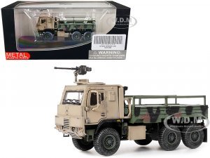 M1083 MTV (Medium Tactical Vehicle) Armored Cab Cargo Truck with Turret NATO Camouflage US Army Armor Premium Series 1/72