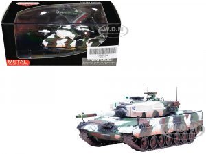 Leopard 2A4 Main Battle Tank with Snorkel Winter Camouflage German Army Armor Premium Series