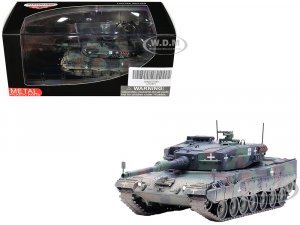 Leopard 2A4 Main Battle Tank with Snorkel 3-Tone Camouflage Ukrainian Army Armor Premium Series 1/72