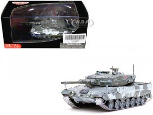 Leopard 2A4 Main Battle Tank with Snorkel Winter Camouflage Norwegian Army Armor Premium Series