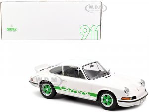 1972 Porsche 911 RS Carrera White with Green Stripes