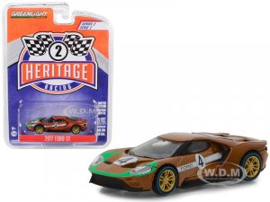 2017 Ford GT #4 Tribute to 1966 Ford GT40 Mk II Brown Ford Racing Heritage Series 2