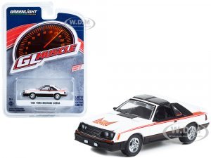 1981 Ford Mustang Cobra Polar White and Black with Red Stripes Greenlight Muscle Series 27
