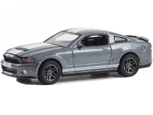 2010 Shelby GT500 Sterling Grey Metallic with White Stripes The Drive Home to the Mustang Stampede Series 1