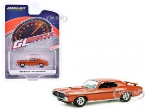 1969 Mercury Cougar Eliminator Competition Orange with Black Stripes GreenLight Muscle Series 28