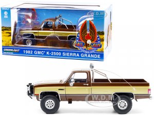 1982 GMC K-2500 Sierra Grande Pickup Truck Brown with Gold Sides Fall Guy Stuntman Association The Fall Guy (1981-1986) TV Series