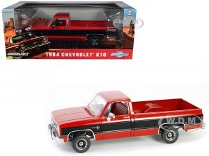 1984 Chevrolet K10 Scottsdale Pickup Truck Apple Red and Midnight Black with Red Interior