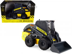 New Holland L334 Skid Steer Loader Yellow and Dark Gray 1/16