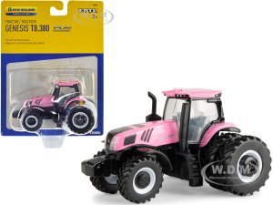New Holland Genesis T8.380 Tractor with Dual Wheels Pink