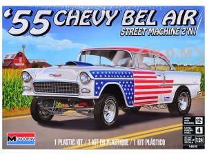 Level 4 Model Kit 1955 Chevrolet Bel Air Street Machine 2-in-1 Kit  Scale Model by Revell