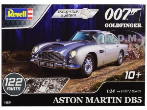 Level 2 Easy-Click Model Kit Aston Martin DB5 James Bond 007 Goldfinger (1964) Movie Scale Model by Revell