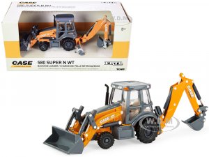 Case 580 Super N WT Backhoe Loader Orange and Gray Case Construction Series 1 50