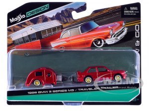 1988 BMW 3 Series M3 Red Metallic with Traveler Trailer Tow & Go Series