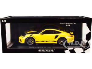 2019 Porsche 911 GT3RS (991.2) Weissach Package Yellow with Carbon Hood and Top with Platinum Magnesium Wheels