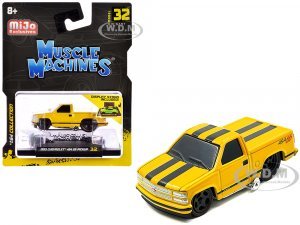 1993 Chevrolet 454 SS Pickup Truck Yellow with Black Stripes