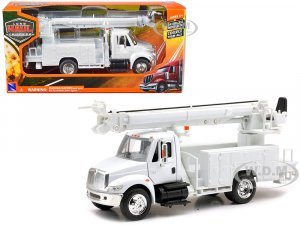 International 4200 Digger Service Truck White Long Haul Trucker Series