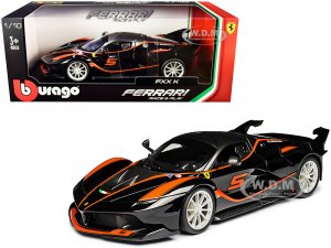Ferrari FXX-K #5 Fu Songyang Black with Gray Top and Orange Stripes