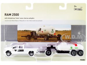 RAM 2500 Pickup Truck Farm Service White with Anhydrous Ammonia Tanks and Chassis Set of 2 pieces