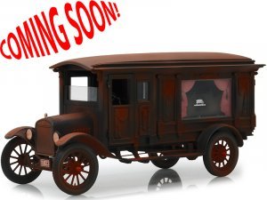 1921 Ford Model T Ornate Carved Hearse Unrestored Barn Find with Black Coffin Precision Collection