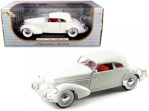 1936 Cord 810 Coupe White with Red Interior