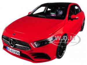 2018 MERCEDES BENZ A CLASS W/ SUNROOF RED 1/18 DIECAST MODEL CAR BY NOREV 183594 