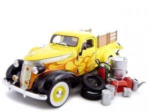 1937 Studebaker Pickup Yellow With Accessories