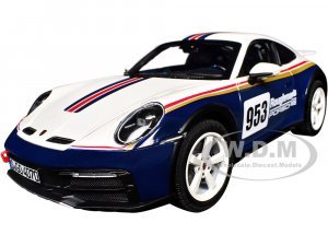 2023 Porsche 911 Dakar #953 Roughroads Porsche Blue and White with Stripes