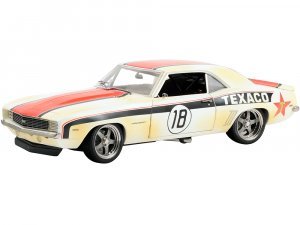 1969 Chevrolet Camaro RS #18 White with Red and Black Stripes (Raced Version) Pro Touring - Texaco