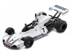Brabham BT44B #7 Carlos Reutemann Martini Racing Winner Formula One F1 German GP (1975) with Acrylic Display Case with Acrylic Display Case