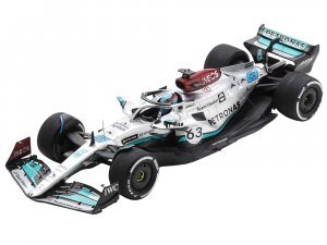 Mercedes-AMG W13 E Performance #63 George Russell Petronas Formula One F1 Belgian GP (2022) with Acrylic Display Case