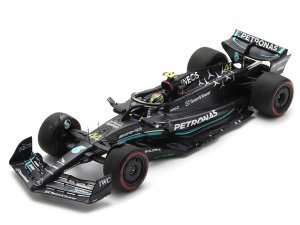 Mercedes-AMG F1 W14 E Performance #44 Lewis Hamilton Petronas 3rd Place Formula One F1 British GP (2023) with Acrylic Display Case