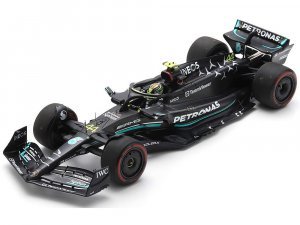 Mercedes-AMG F1 W14 E Performance #44 Lewis Hamilton Petronas 2nd Place Formula One F1 Spanish GP (2023) with Acrylic Display Case