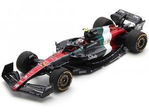 Alfa Romeo C43 #24 Zhou Guanyu F1 Team Stake Formula One F1 Italian GP (2023) and Acrylic Display Case