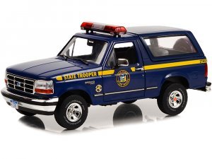 1996 Ford Bronco XLT Blue New York State Police Artisan Collection