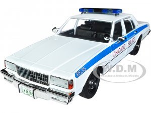 1989 Chevrolet Caprice White with Blue Stripes City of Chicago Police Department Artisan Collection