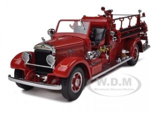 1935 Mack Type 75BX Fire Engine Truck Red with Accessories
