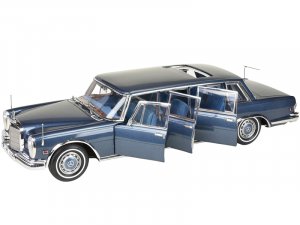 1969 Mercedes Benz 600 Pullman (W100) Limousine with Sunroof King of Rock and Roll Blue with Blue Interior